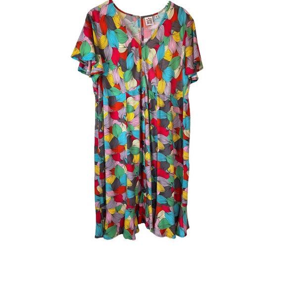 PARSELY & SAGE Flutter Leaves Dress Mulit-color Size XL = 18–20 - Picture 5 of 16